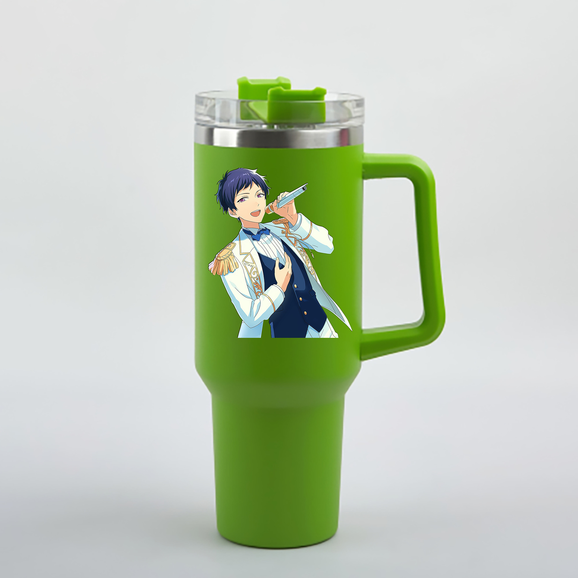 （画像用） あんさんぶるスターズ! Ensemble Stars 1200mL車用タンブラー - クリスタルステッカー（プラスチックストロー付き）